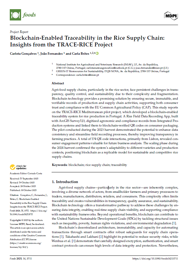 Blockchain Foods Article